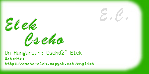 elek cseho business card